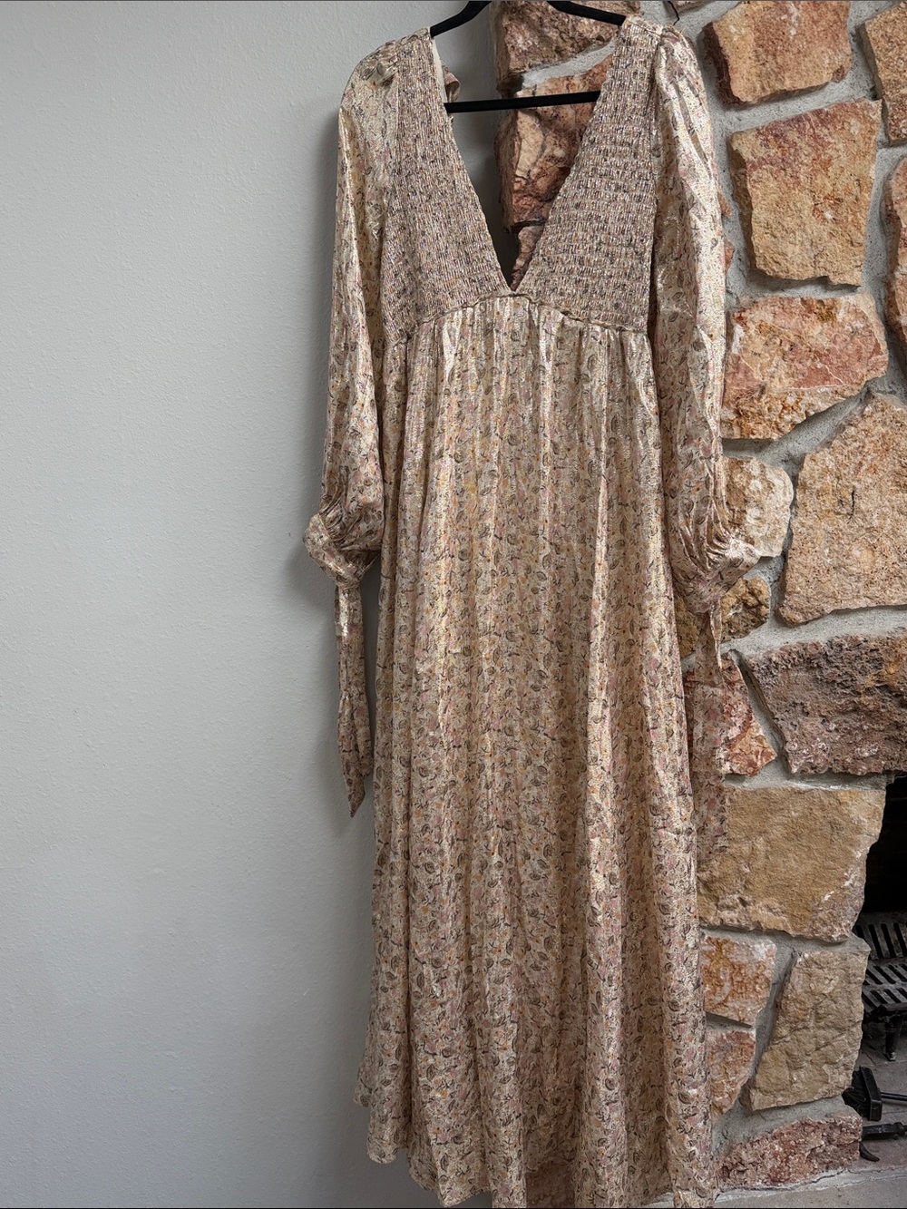 Free People Luxalina Metallic Maxi Retail $400 - Picture 7 of 9